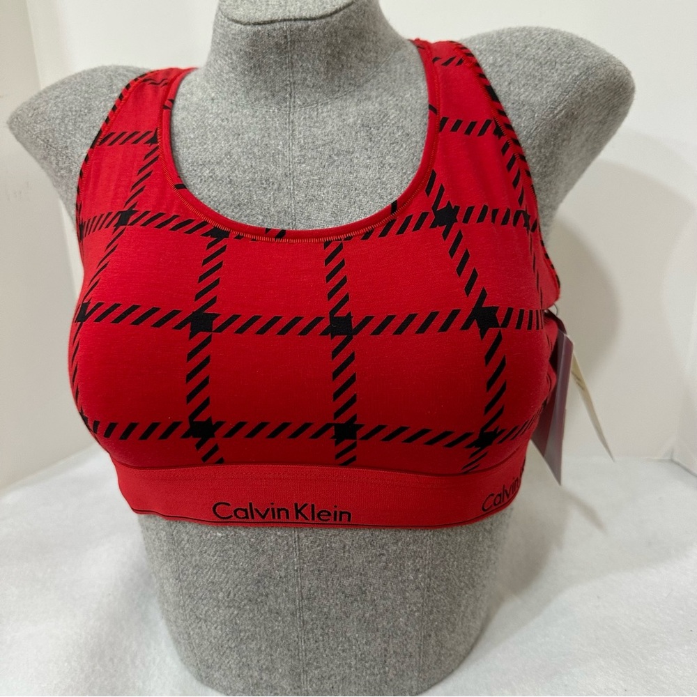 Red Calvin Klein Modern Cotton Bralette